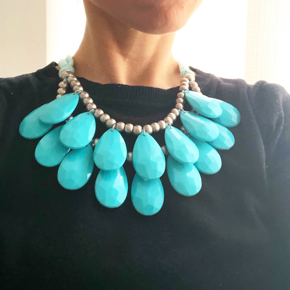 Max & Chloe Blu Bijoux Turquoise Teardrop Necklace - Picture 2 of 8